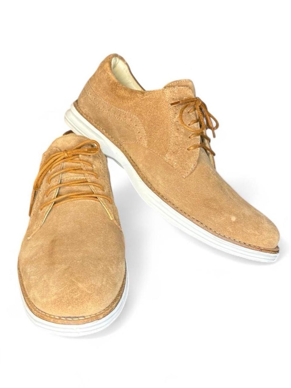 Martin Dingman CountryAire tan suede plain toe oxfords 11 - country club preppy